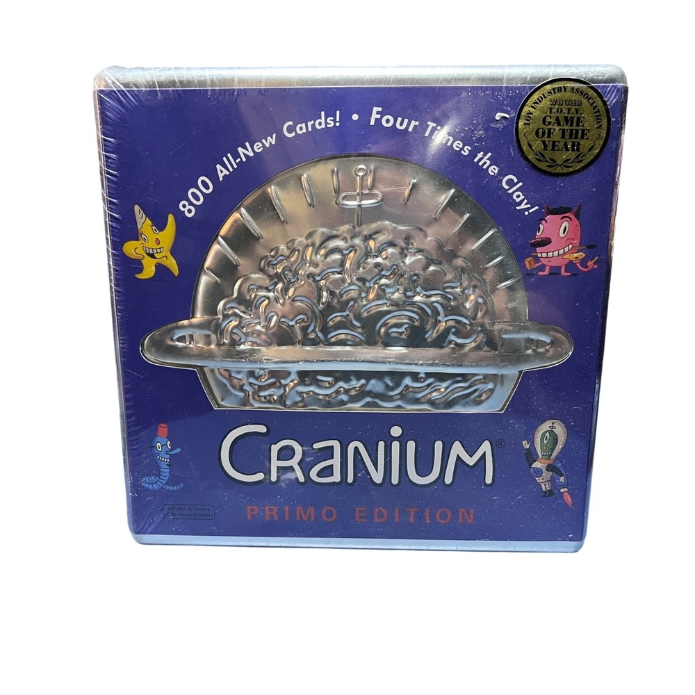 Cranium Primo Edition Board Game Deluxe Embossed Tin New Sealed 2002 800 Cards